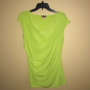 Vince Camuto Citron Green sleeveless tunic top
